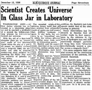 Bostick 1956-Dec-13 Universe Glass Jar
