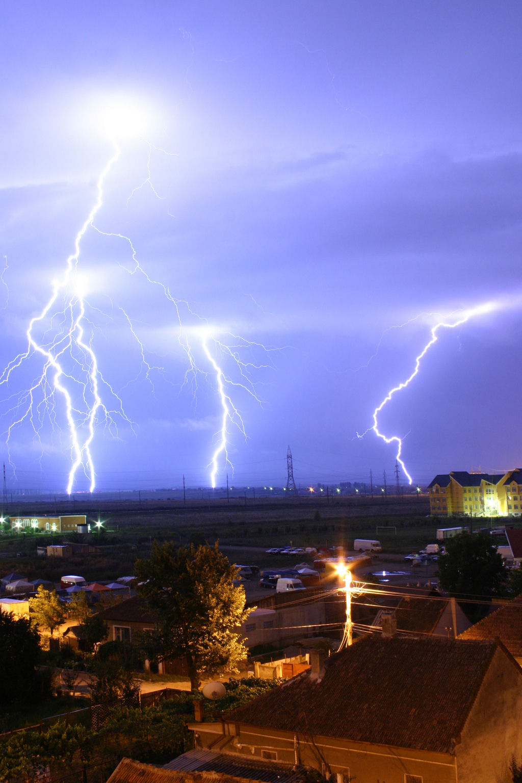 Lightning over Oradea, Romania